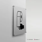 Cartello carta mani bagno