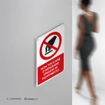 Cartello non toccare o riparare organi in movimento con testo mod. verticale