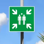 Cartello punto d'incontro evacuazione E007 e E032