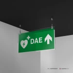 Cartello DAE defibrillatore direzionale mod. 2:1