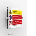 Cartello attenzione cancello automatico vietato sostare e attraversare mod. orizzontale