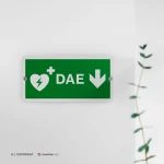 Cartello DAE defibrillatore direzionale mod. 2:1