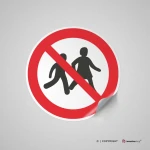 Cartello divieto di accesso ai bambini P036