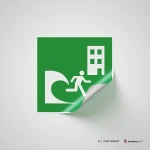 Cartello edificio di evacuazione tsunami E063