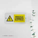 Cartello pericolo corrente elettrica mod. 2:1