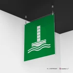 Cartello condotto di evacuazione marina E055