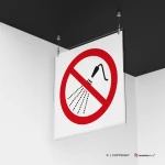 Cartello vietato getto d'acqua P016