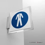 Cartello obbligatorio indossare indumenti protettivi M010