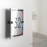 Targhette con numero in alluminio