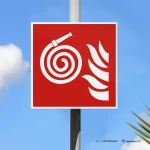 Cartello manichetta antincendio scollegata F019