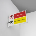 Cartello proprietà privata, area videosorvegliata mod. orizzontale