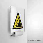 Cartello di pericolo attenzione zona di frane e smottamenti W078