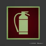 Cartello antincendio con estintore o con estintore e fiamma F001