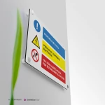 Cartello quadro elettrico, pericolo corrente elettrica mod. orizzontale