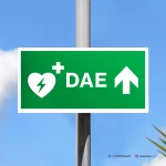 Cartello DAE defibrillatore direzionale mod. 2:1