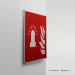 Cartello con luce lampeggiante allarme antincendio F018