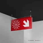 Cartello allarme con freccia antincendio mod. 2:1