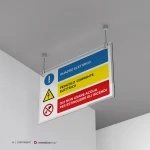 Cartello quadro elettrico, pericolo corrente elettrica mod. orizzontale