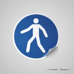 Cartello passaggio obbligatorio per i pedoni M024