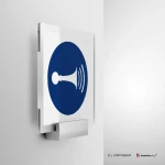 Cartello obbligo di usare una segnalazione acustica M029