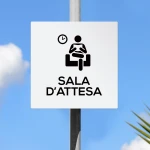 Cartello sala d'attesa