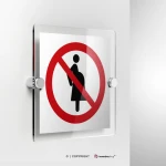 Cartello vietato l'accesso alle donne incinte P042