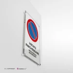 Cartello vietato parcheggiare con testo mod. verticale