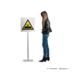 Cartello di pericolo attenzione sabbie mobili o fanghi profondi o limo W061