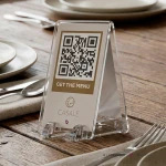 Cavaliere da tavolo ristorante con QR code