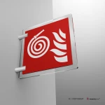 Cartello manichetta antincendio scollegata F019