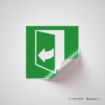 Cartello senso di apertura porta d'emergenza E022 / E023 / E057 / E058
