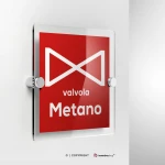 Cartello valvola metano