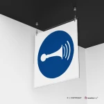 Cartello obbligo di usare una segnalazione acustica M029
