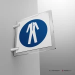 Cartello obbligatorio indossare indumenti protettivi M010