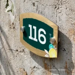 Targhette con numero in alluminio