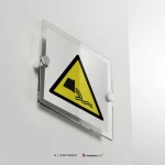 Cartello di pericolo attenzione deflusso acque reflue W055