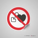 Cartello vietato l'accesso ai portatori di pacemaker P007