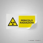 Cartello pericolo radiazioni mod. 2:1