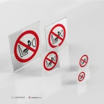 Cartello vietato installare seggiolini per bambini P074