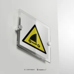 Cartello di pericolo attenzione sand yachting W059