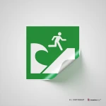 Cartello area di evacuazione tsunami E062