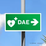 Cartello DAE defibrillatore direzionale mod. 2:1