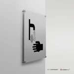 Cartello lavandino con sensore
