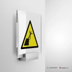 Cartello di pericolo attenzione bordo della scogliera instabile W052