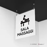 Cartello sala massaggi