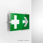 Cartello pronto soccorso con freccia mod. 2:1