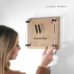 Targa Doppia Lastra Wood Stampata