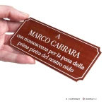 Targhette in Acrilico Incise per porte e indicazioni