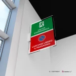 Cartello uscita d'emergenza e lasciare libero il passaggio mod. verticale