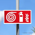 Cartello idrante con estintore antincendio mod. 2:1